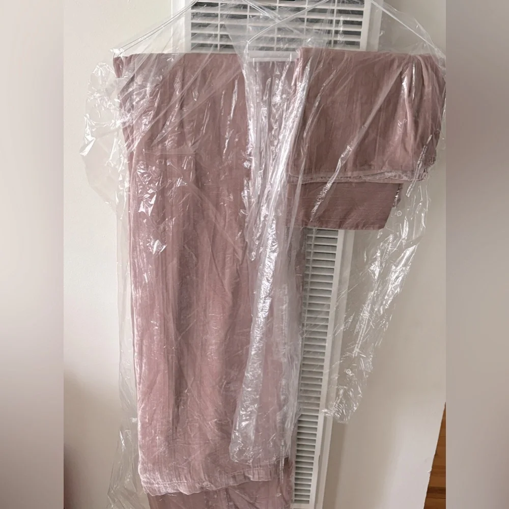 West Elm Blush Pink Velvet Duvet Cover